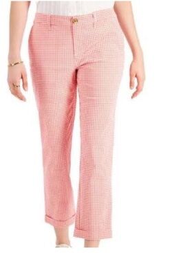 Tommy Hilfiger 4 Pants Heritage Hampton Stretch Slim Chino in Gingham Multi NWT